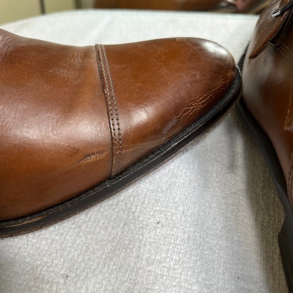 To Boot Elegant Monkstrap Burnished Tan Size 10 Shoe - Picture 8 of 10